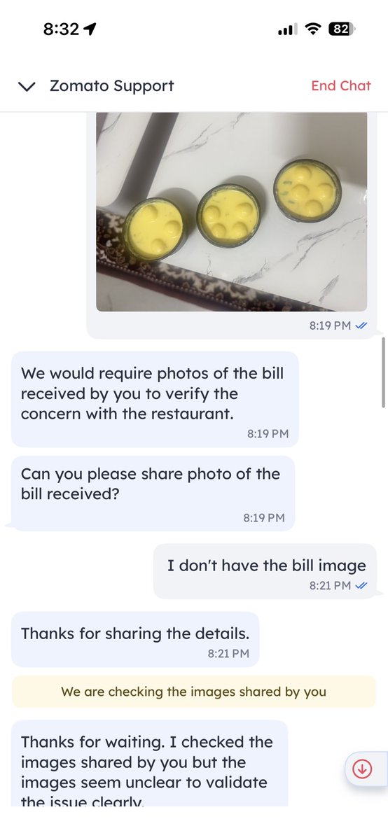 yerusha1992's tweet photo. @zomatocare May I know what is so unclear about the photo that your team cant defrentiate between Rasmalai and Chena Payas? Are they blind? Resturant has also put pictures and then delivered incorrect order and your team is useless. @zomato @deepigoyal https://t.co/fBlLSr7Xn2
