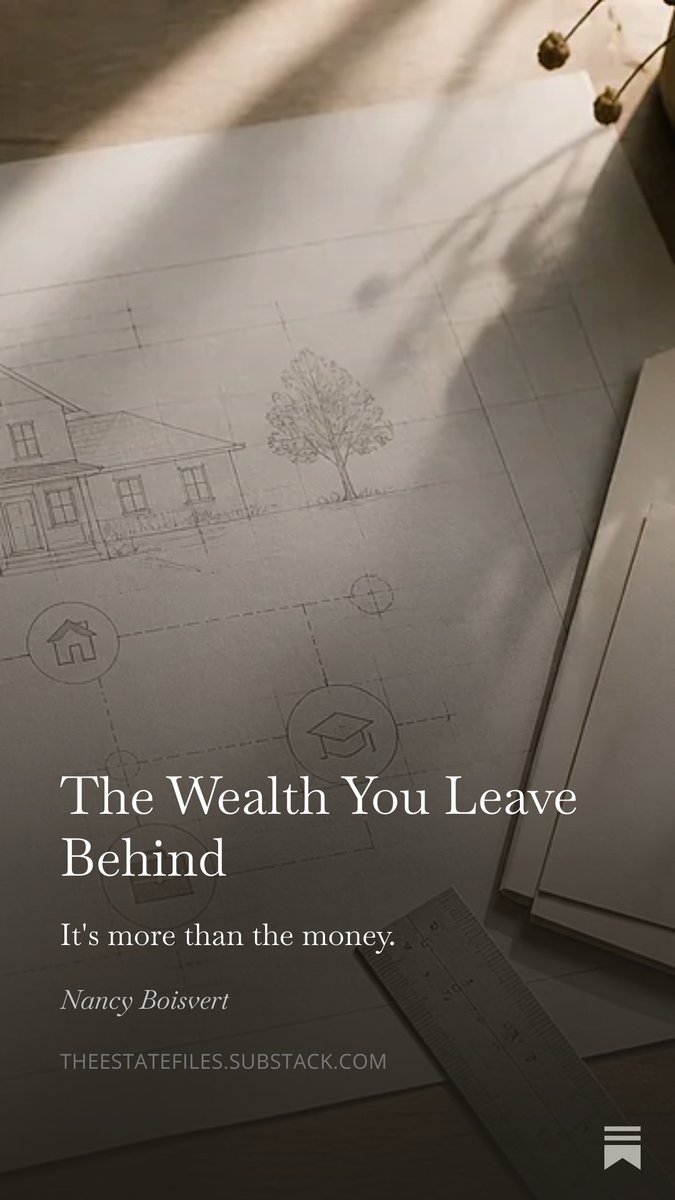 NancyBoisvert's tweet image. Generational wealth is bigger than just the money. It's the plan behind it that makes it last.

The latest from The Estate Files: open.substack.com/pub/theestatef…

#EstatePlanning #GenerationalWealth #nexsteps
