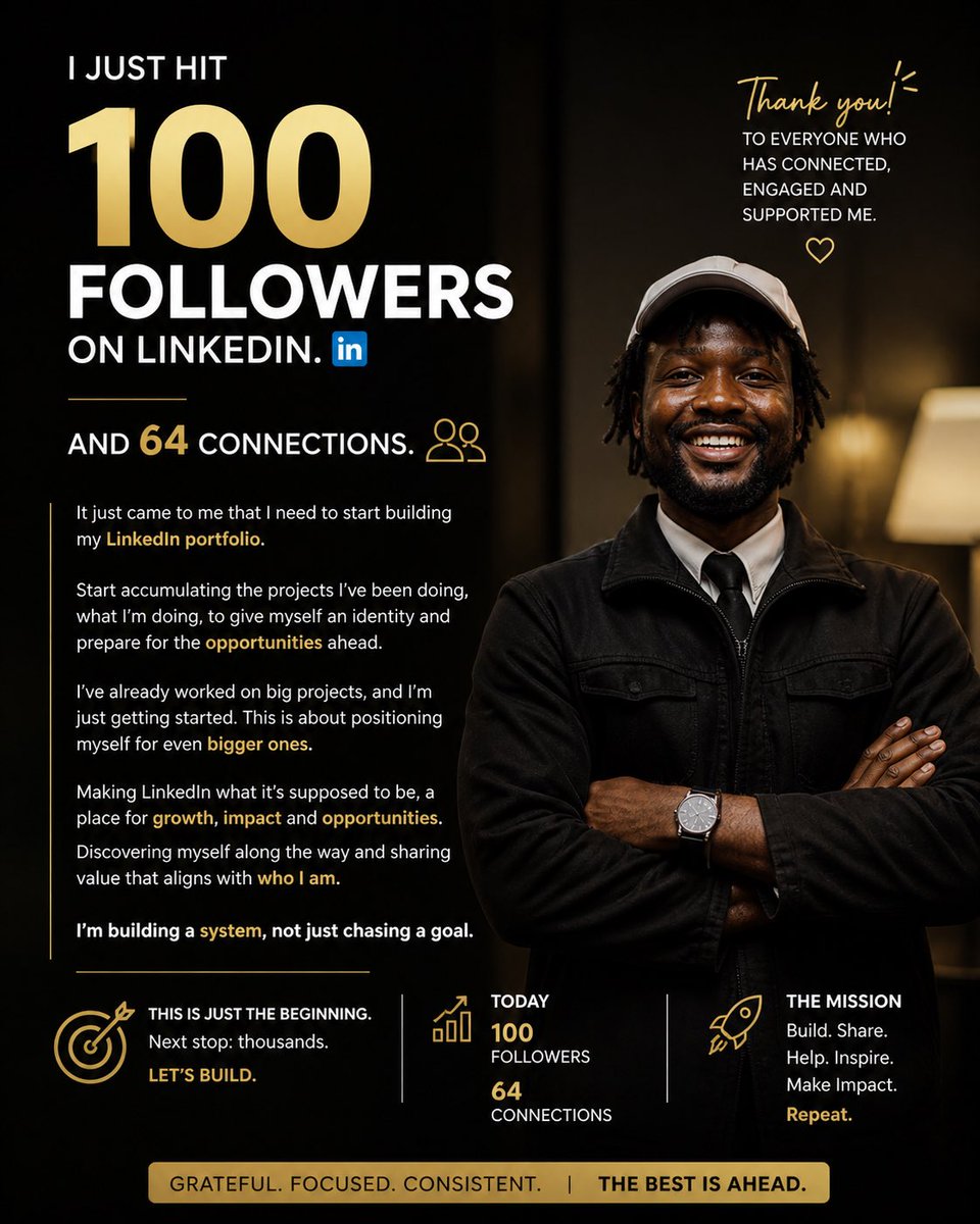 peter_imagery's tweet image. I’m focused on the system.

Because if the system is right…  
growth is inevitable.

Next stop: thousands.

Let’s build.

#linkedin #personalbranding #growth #creators #buildinginpublic