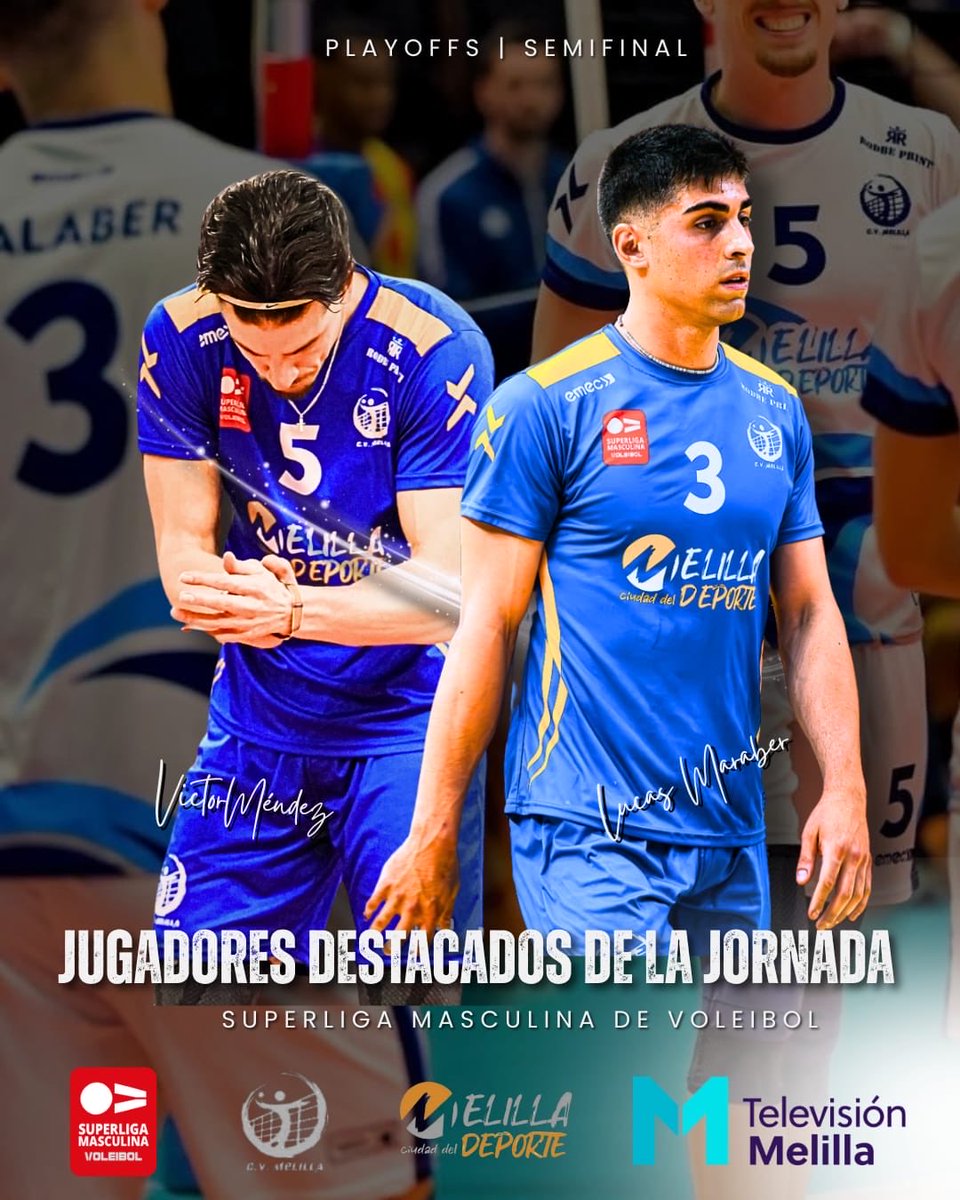 cvmelilla's tweet photo. #VictorMendez y #LucasMalaber en el 7IDEAL de las semifinales de los Play Off. 

Enhorabuena #Gladiadores
 
@melilla_deporte 
@tv_melilla 
@GobiernoMelilla https://t.co/vFOsG5tszw