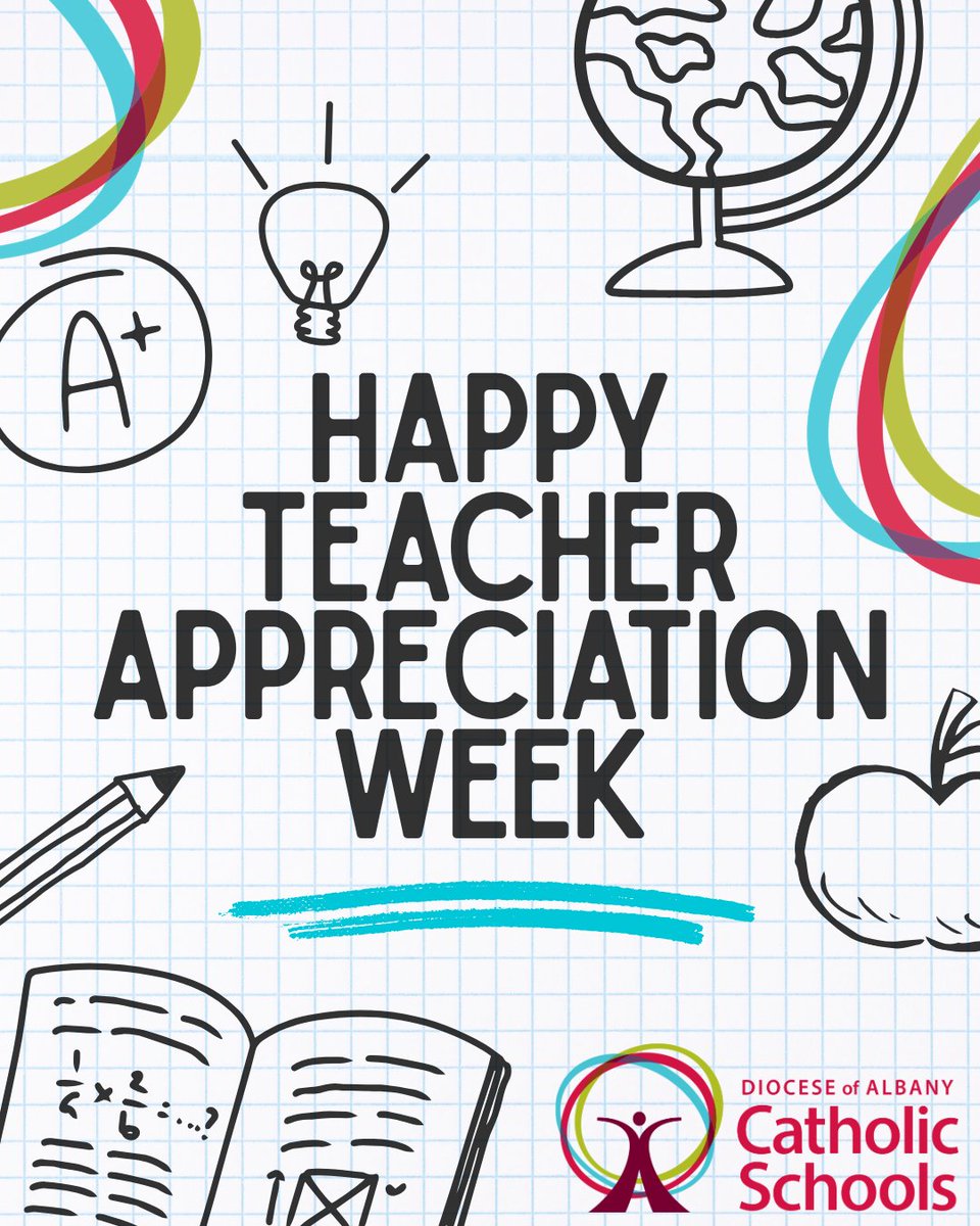 RCDASchools's tweet photo. Happy Teacher Appreciation Week to all those who dedicate their days to educating our children and supporting our Catholic schools. We are so grateful for your ministry and your model of faith in action. #rcdaschools #TeacherAppreciationWeek https://t.co/q0qEiR6STC
