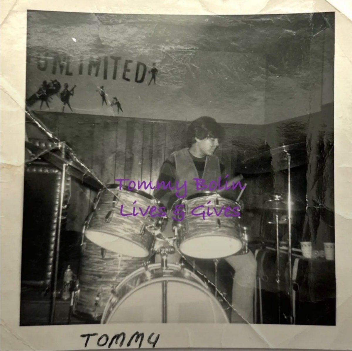 SchildChris's tweet photo. Tommy on drums, jamming with his brothers Rick (Pudge) and Johnnie, January 15, 1967. https://t.co/pg9n7jiTCe