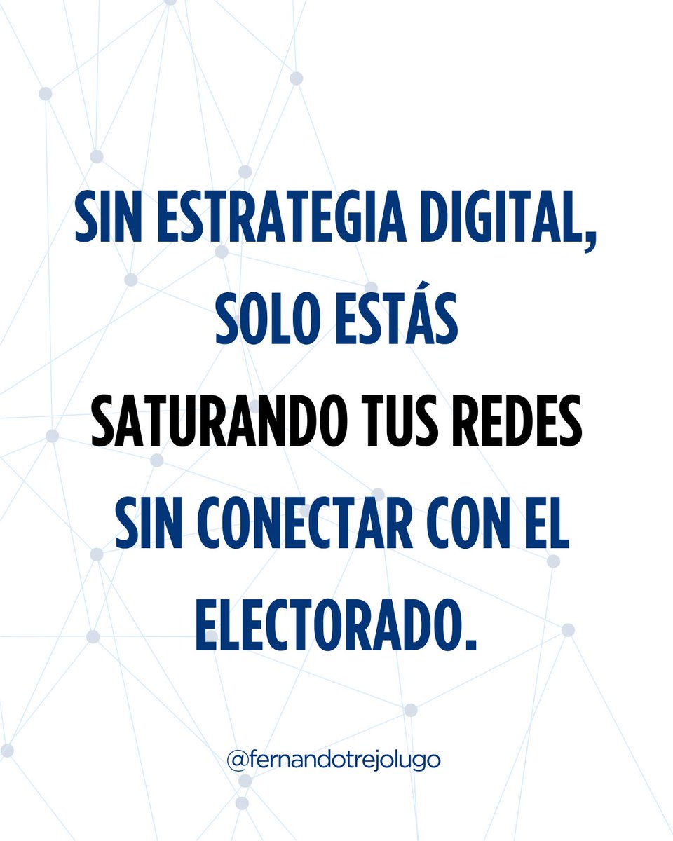 FerchoTrejo's tweet photo. 🔥🗳️ #FactosPolíticos | Muchos candidatos creen que publicar más contenido es sinónimo de hacer mejor comunicación política. 

Pero la realidad es otra.

Sin estrategia, solo estás saturando a tu audiencia.
sin construir conexión, posicionamiento ni intención de voto.
(1/2) https://t.co/uzNaNbFeie