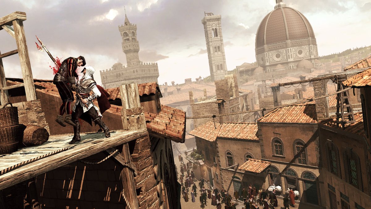 aarigami's tweet photo. Assassins’s Creed 2 doesn’t get enough appreciation for its parkour variety. It is wholly unique in how it handles level design variety across its multiple cities 

- Florence
- Venice 
- Tuscany 

👇 https://t.co/ElE4FUJJEj