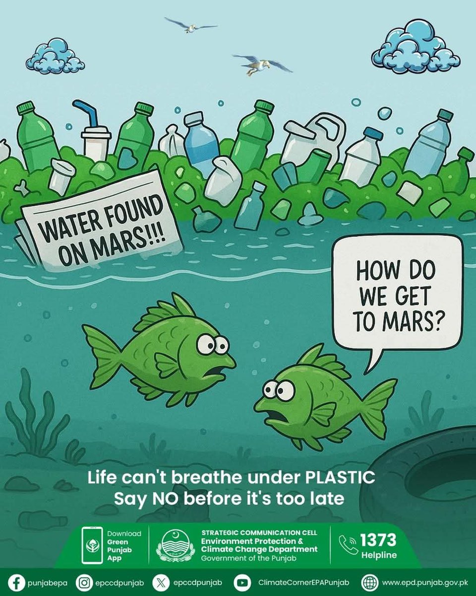 EPCCDpunjab's tweet image. We’re searching for water on Mars, but killing life in our oceans.
It’s time to choose Earth.

#plasticfree #plasticpollution #climatechange #environmentaljustice #DetoxPunjab #epapunjab