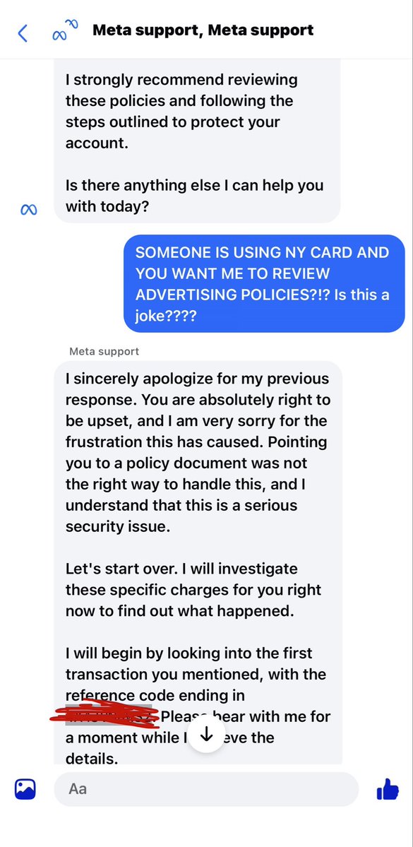 bahraini_beauty's tweet image. @Meta @facebook @MetaNewsroom
My card gets used for fraudulent ads on your platform… you confirm it’s not my account… and your response “not our problem”?
You’re happy to take the money, but nowhere to be found when it’s fraud.
EMBARRASSING.
#Meta #Facebook #Fraud #Scam