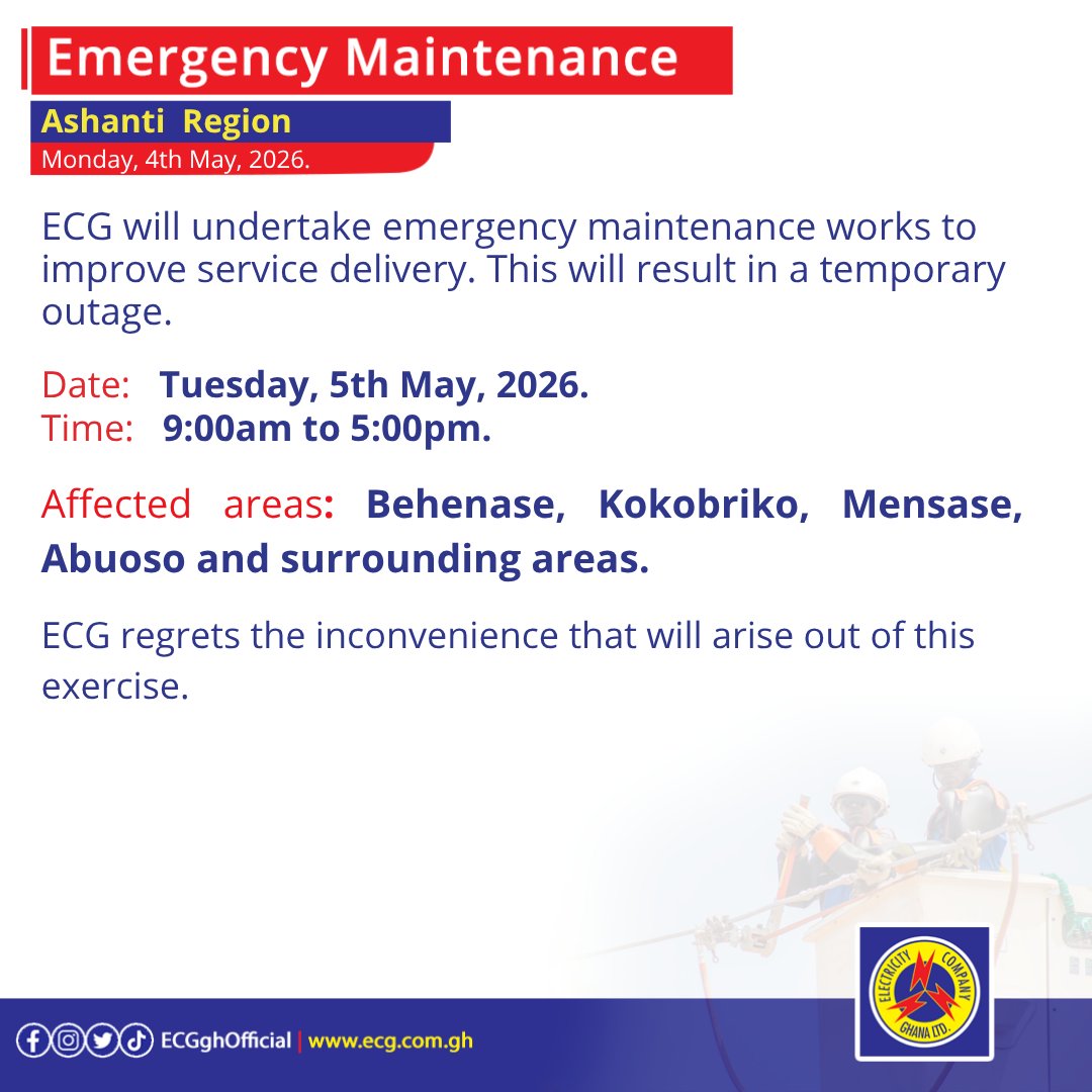 Electricity Company of Ghana Ltd tweet media