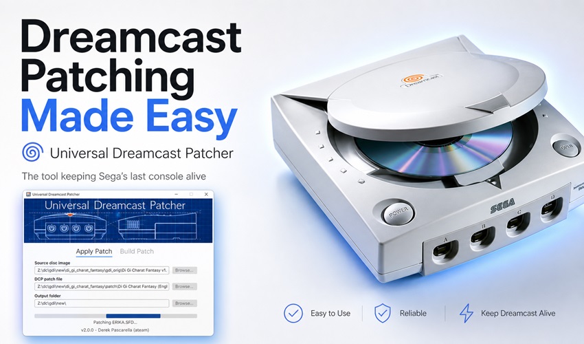 Universal Dreamcast Patcher 2.0 makes Dreamcast game patching easier than ever generationamiga.com/2026/05/04/uni… #SEGA #dreamcast #retrogaming
