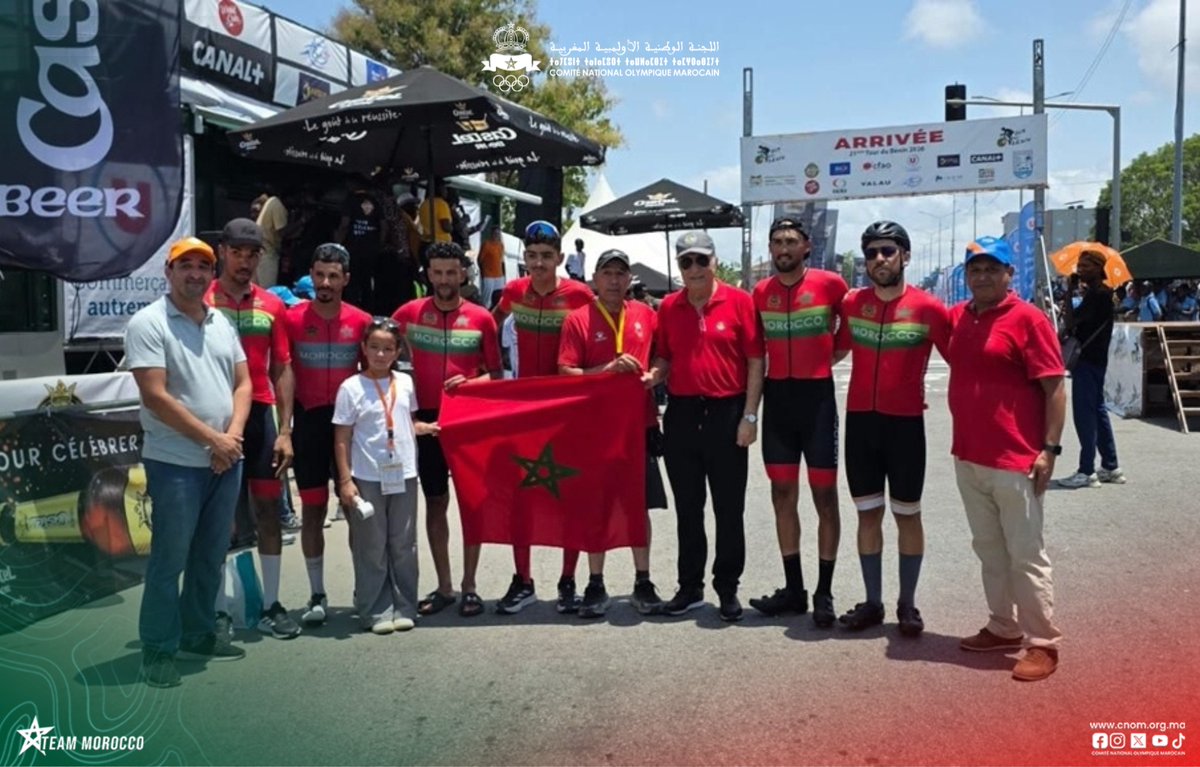 cnomarocain's tweet image. 🚴‍♂️🇲🇦 Tour of Benin 2026

Morocco 1st in team classification! 👏🔥
BDADOU Youssef finishes 4th overall 🏁
👏 Congratulations to our national team

#TourOfBenin
#Morocco
#Cycling
#TeamVictory
#RoadToSuccess