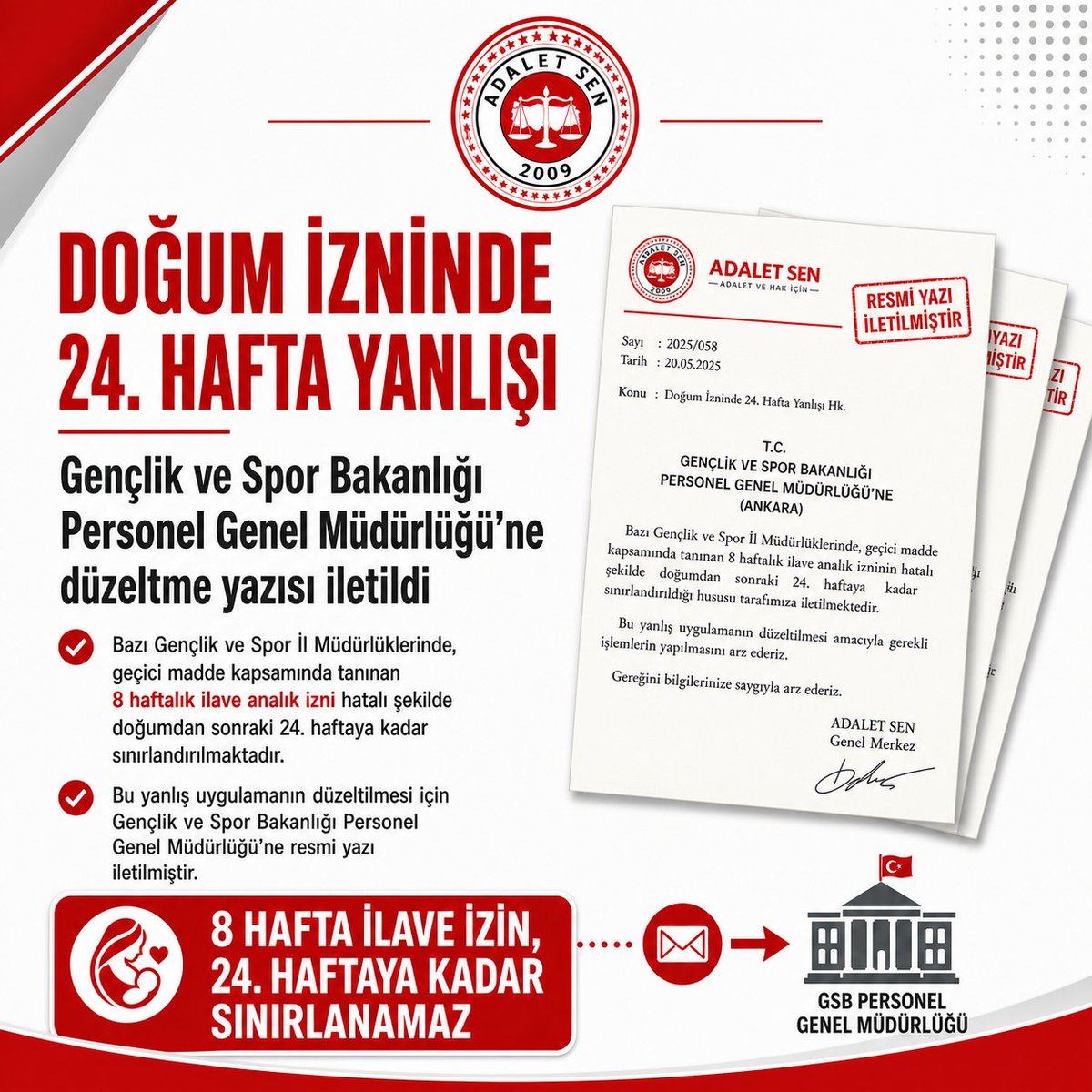 Adalet Sen Genclik Spor ve Yurt Çalışanları Şubesi tweet media