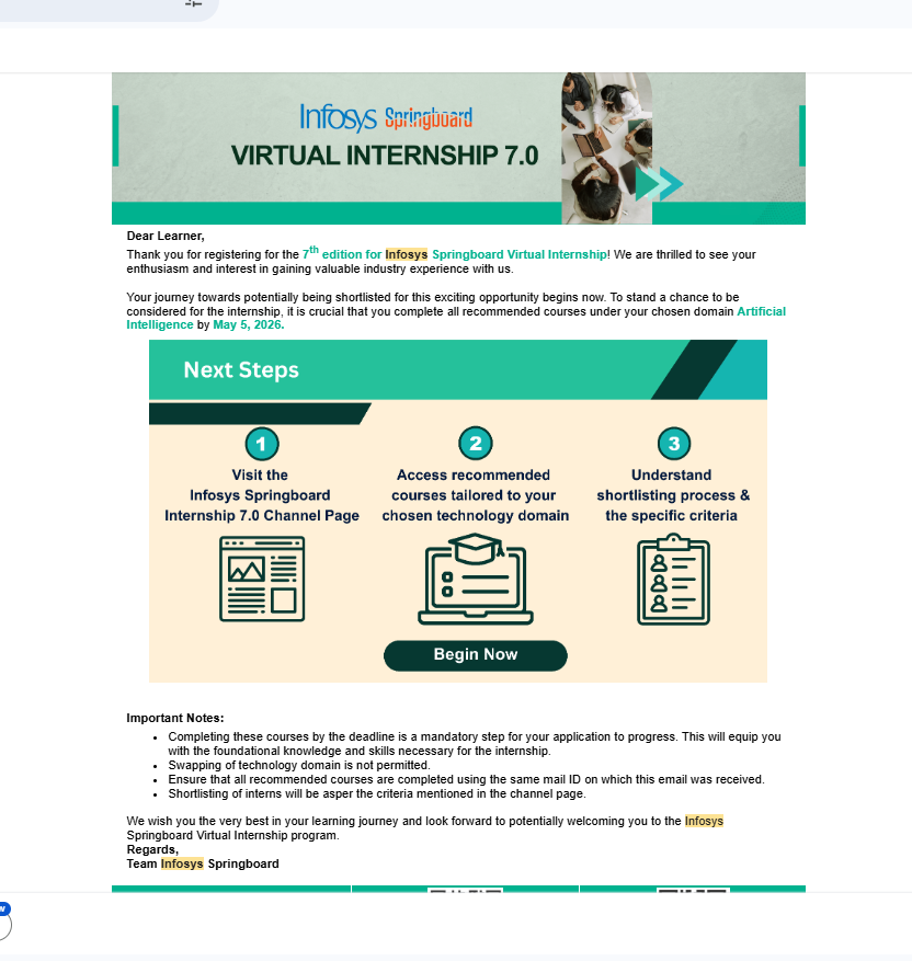 anonymous_mee17's tweet photo. Completed all the courses needed with proper certification lets hope to get it checked !!
#InfosysSpringBoard #VirtualInternship https://t.co/AjzL8hBPF1