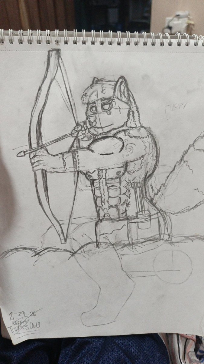 Trippies295283's tweet image. Archery :3 #tweet #furry #sfw #art
