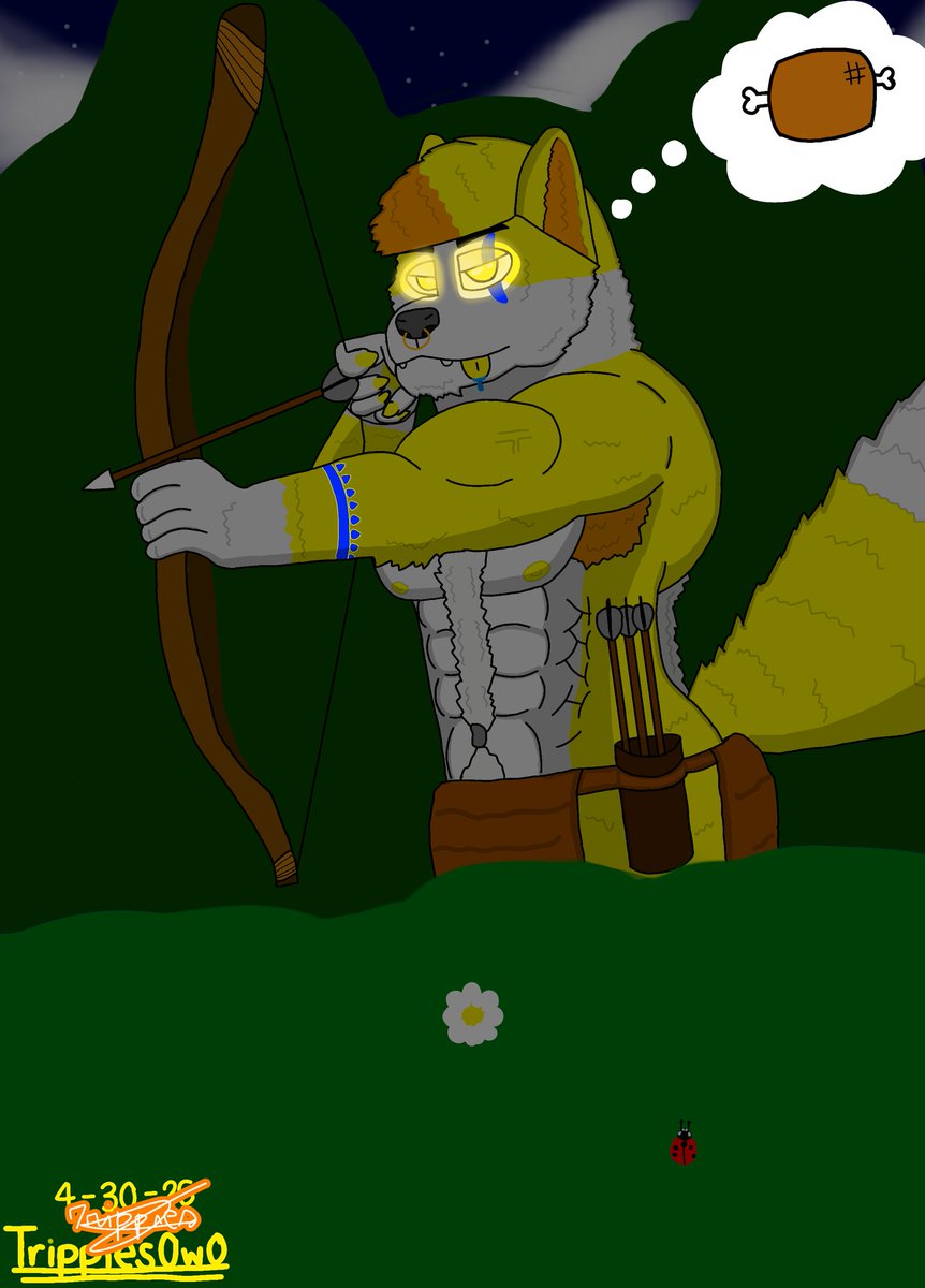 Trippies295283's tweet image. Archery :3 #tweet #furry #sfw #art