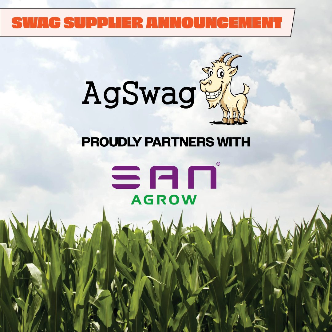 TheAgSwag's tweet photo. We are proud to share our collaboration with SAN Agrow! This is our first project we helped them create, &amp; we loved the variety of products they chose. Grateful for the chance to work with new companies each week, &amp; we can't wait to share more projects in the works for SAN Agrow https://t.co/RImX4vOxjs