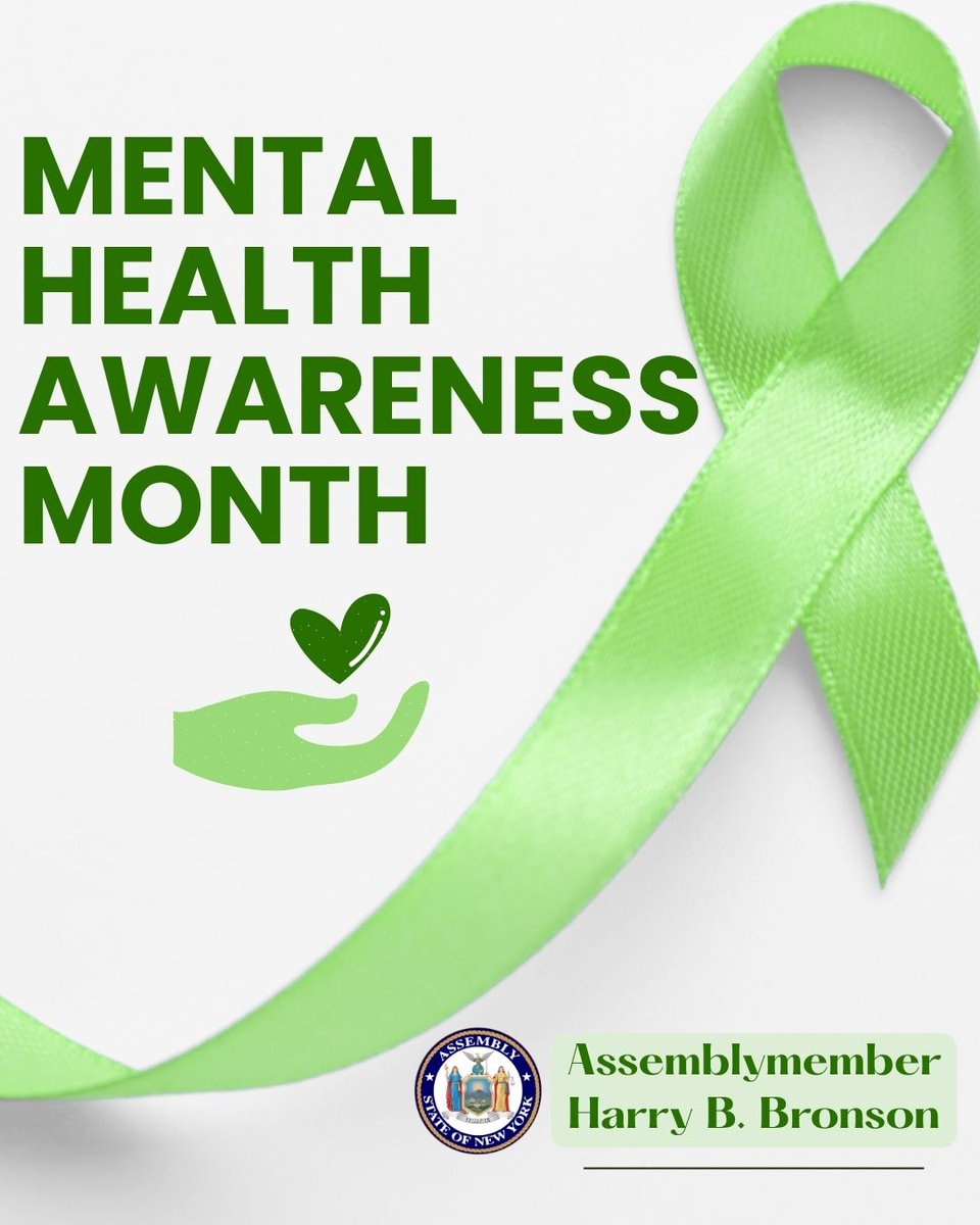 HarryBBronson's tweet image. May is Mental Health Awareness Month — a time to reflect, listen, and lift each other up. 💚 Too many of our neighbors, family, and friends suffer in silence because of fear and stigma. Let’s work to end that through conversations, compassion, and commitment. #mentalhealth