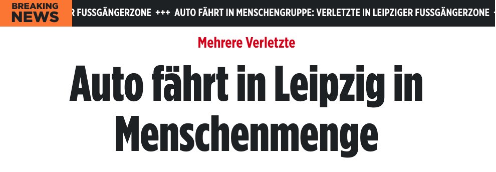 unblogd's tweet image. "Nach BILD-Informationen soll der Fahrer über die Grimmaische Straße mit hoher Geschwindigkeit gefahren sein. Mindestens acht Personen sollen verletzt worden sein."

Keine weiteren Angaben bisher.