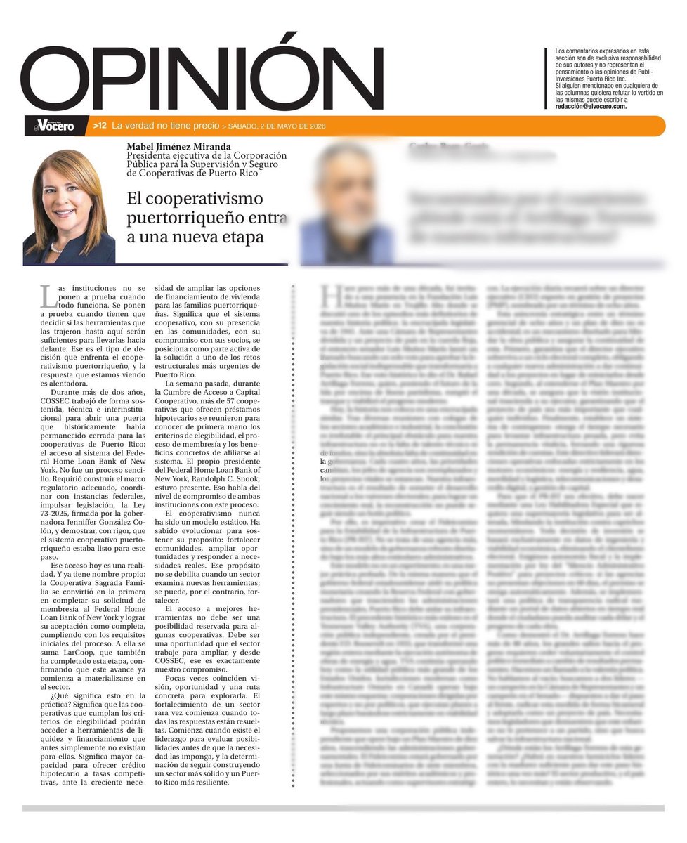 prprescossec's tweet photo. El cooperativismo en Puerto Rico está entrando en una nueva etapa.

Comparto mi más reciente columna publicada en El Vocero de Puerto Rico, donde analizo los cambios que están marcando este momento y las oportunidades que se abren para el sector.

🔗 https://t.co/GrizMlI1HU https://t.co/i4nzwkvfwa