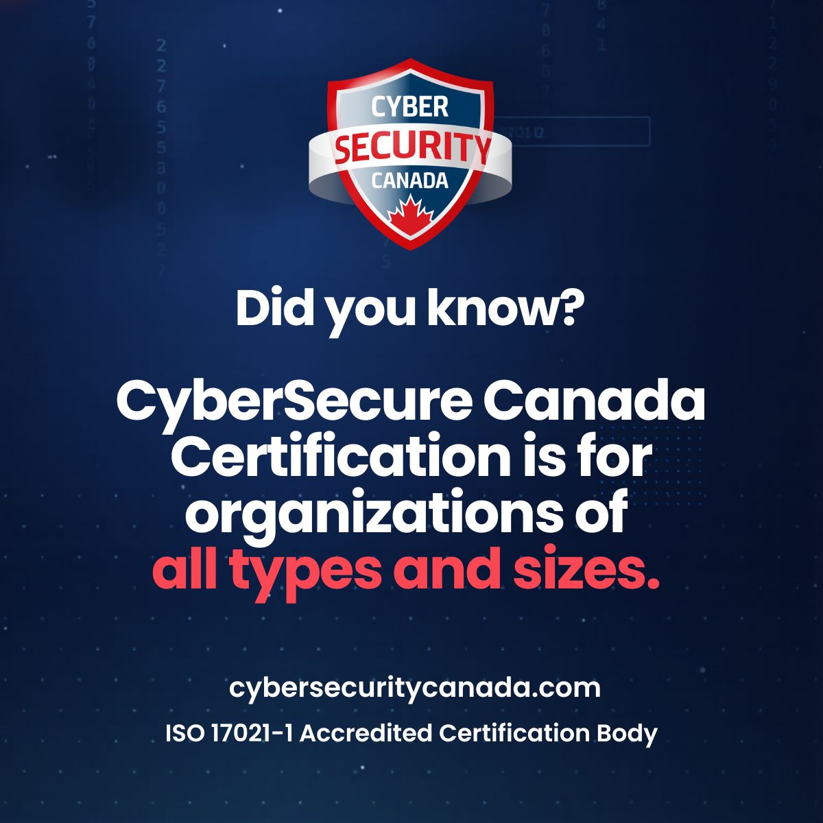 ManagedCISO's tweet photo. Did you know? 🛡️ CyberSecure Canada Certification isn't just for small businesses; it's designed for organizations of all types and sizes.

🔒 Learn more at https://t.co/3L0V3WANLz

#CyberSecureCanada #CyberSecurity #InfoSec #Certification #CanadianBusiness #DataProtection https://t.co/9HQV1l9oEj