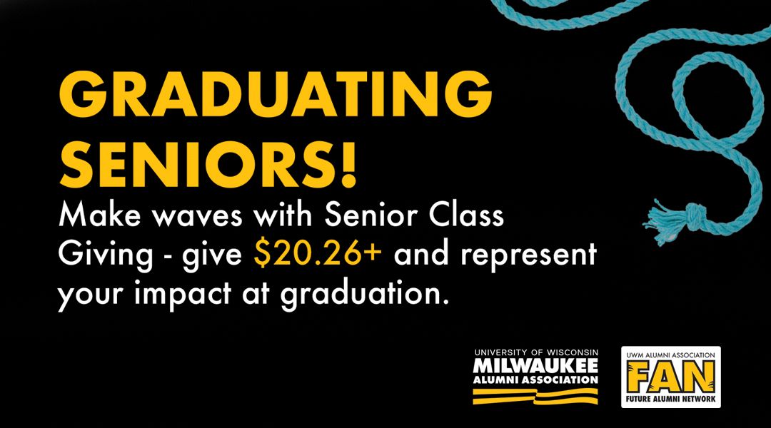 UWMAlumni's tweet photo. There is still plenty of time to join Senior Class Giving for the Class of 2026. Pay it forward to the next generation of Panthers and show off your pride with an exclusive student donor cord at graduation.

Give now here:
https://t.co/vlagHyTbmM https://t.co/La9d4v7MpR