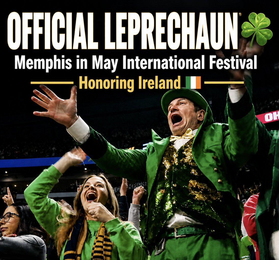 TheIrishTrain's tweet image. Honored to be named the Official Leprechaun for Memphis in May honoring Ireland 🇮🇪 #ireland #memphisinmay #leprechaun #goirish #officialleprechaun @NetflixUK @IrelandFootball