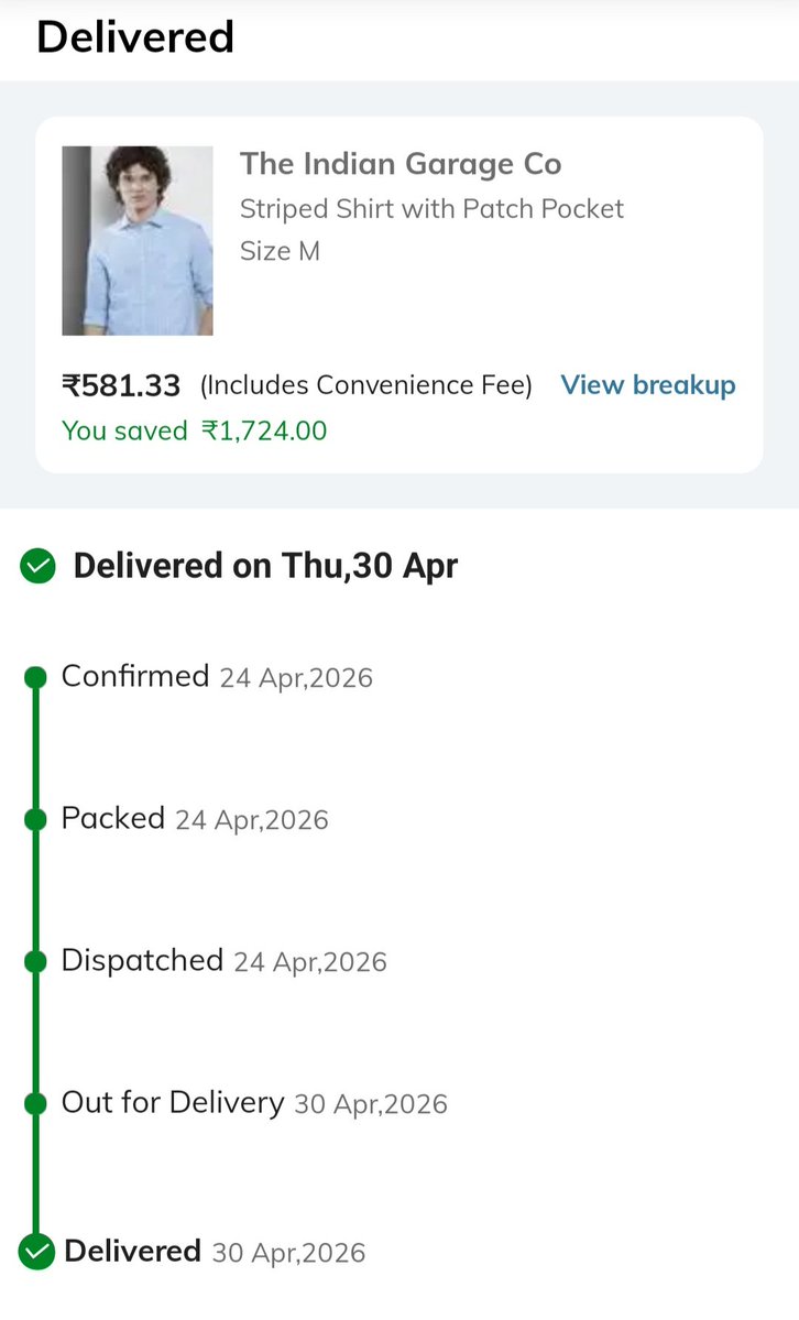 imsk_bhushan's tweet image. @AjioCares @AJIOLife @AnantTanted Not a great experience with AJIO (Order ID: FN2196608456). Shirt from TIGC tore in first wash itself. Quality concerns + no proper support yet. Looking for a fair resolution. Please address this. #ajio #tigc #customerexperience