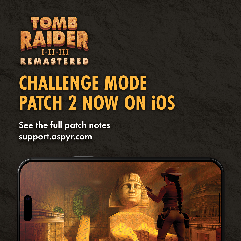 LaraCroftFrance's tweet image. EN | 📱 | Patch 2 (Challenge Mode) for #TombRaider I-II-III Remastered is now available on iOS. ► tinyurl.com/4xey8fnc (Aspyr)
