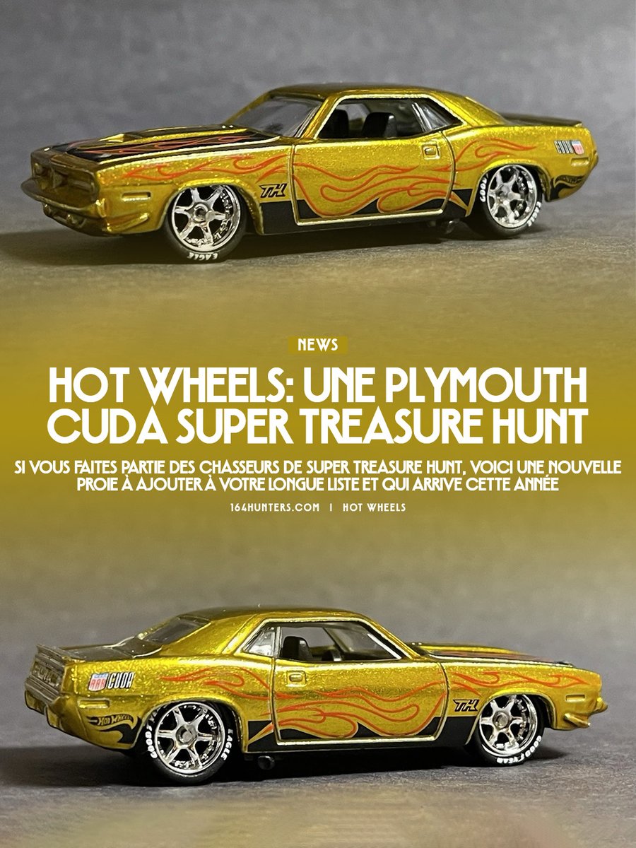 164hunters's tweet image. 🇫🇷 Hot Wheels: Une Plymouth AAR Cuda en Super Treasure Hunt 2026
🇯🇵 ホットウィール：スーパー・トレジャー・ハント2026に登場するプリマスAARクーダ
🇺🇸 Hot Wheels: A Plymouth AAR Cuda in Super Treasure Hunt 2026
---
#HotWheels #Plymouth #Cuda #SuperTreasureHunt
▶ Lien en commentaire