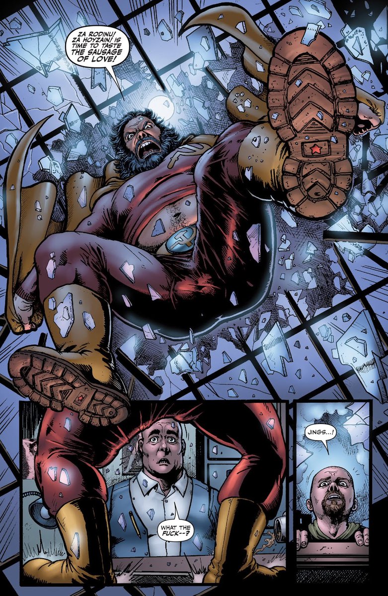 flint_marko's tweet photo. @BasedPota18 Love Sausage got the same treatment. A genuinely heroic supe to a guy with a prehensile penis. https://t.co/FeqpI2rdPX