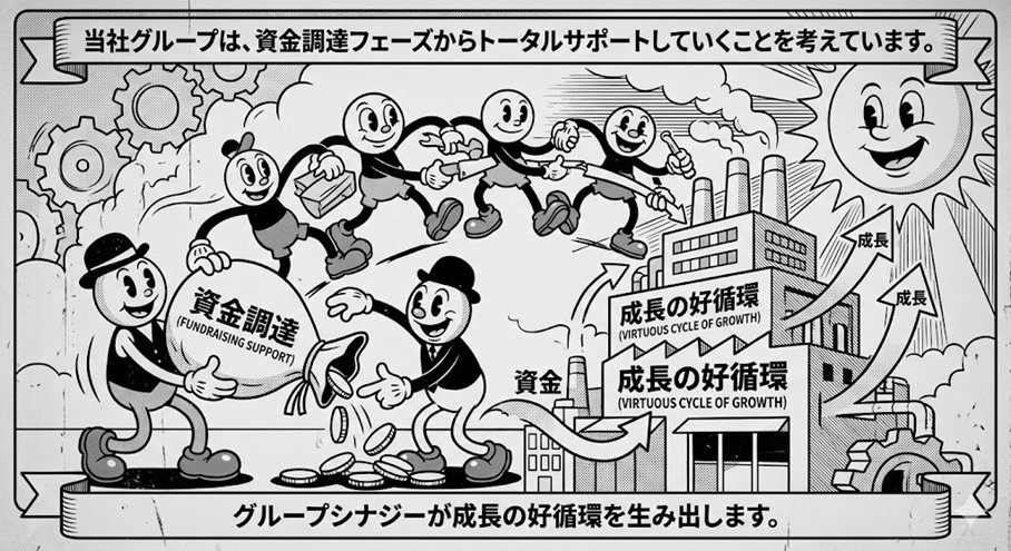 OneCredit_ts's tweet photo. 当社グループは、資金調達フェーズからトータルサポートしていくことを考えています。グループシナジーが成長の好循環を生み出します。 https://t.co/JpzawwV2fj