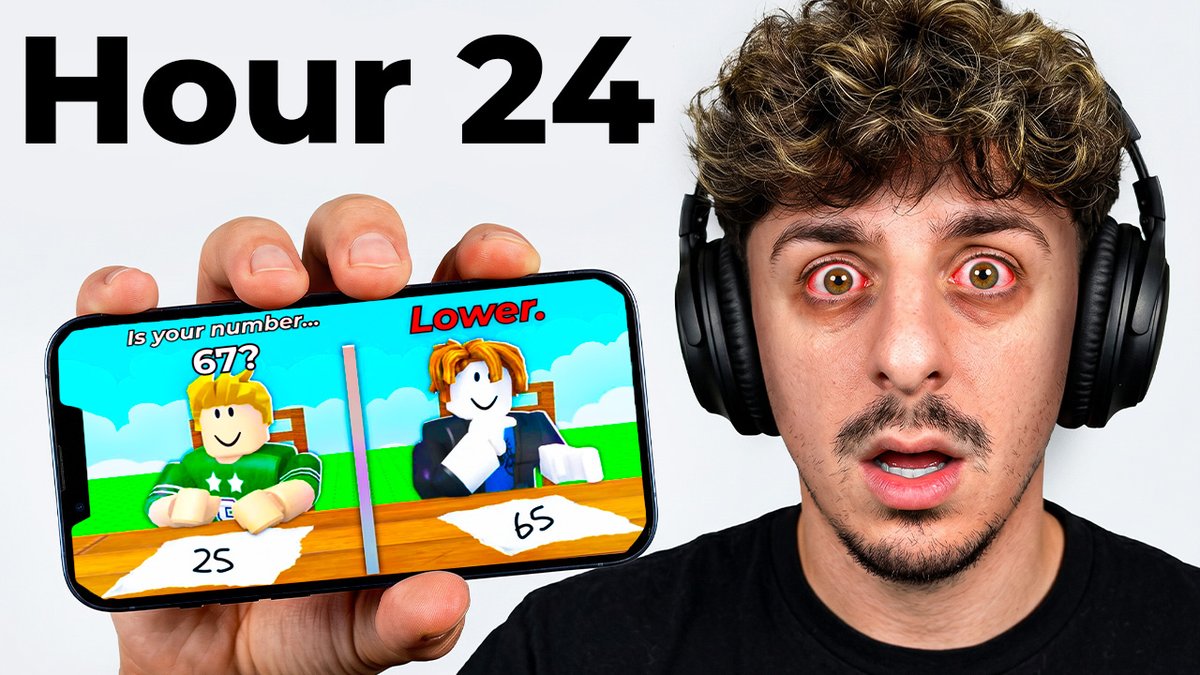 Dragoon6020's tweet image. Practice Thumbnail 
Title: "I Played Mobile Games for 24 Hours Straight"
#thumbnail #youtubethumbnail