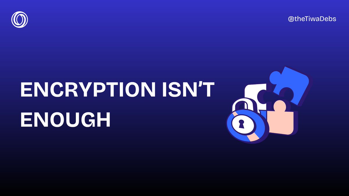 theTiwaDebs's tweet photo. “just encrypt your data”

that’s the common advice in web3.

but encryption alone doesn’t solve the real problem. 🧵

and that’s exactly the gap @OasisProtocol is focused on closing. 🌹

#Web3‌‌ $ROSE #DataFlow https://t.co/XSNfy4D8fI