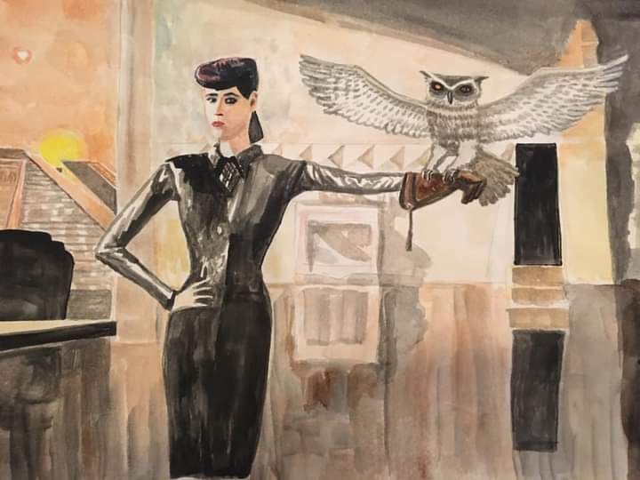 bunning_scott's tweet photo. Art of the Day! "Rachael,  (Bladerunner)". Buy at: https://t.co/a3L05VsobH https://t.co/EBuNeaxQmp