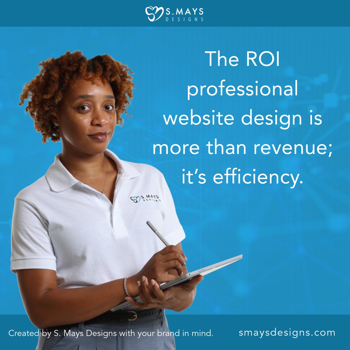 SMaysDesigns's tweet photo. Most CEOs think website ROI = revenue, but for established organizations, the real return is time, efficiency, and clarity. 
The right website doesn’t just generate leads, it reduces friction across your entire organization.
https://t.co/VZr2CII2a4

#SMaysDesigns #ROI https://t.co/mehATXf3yl