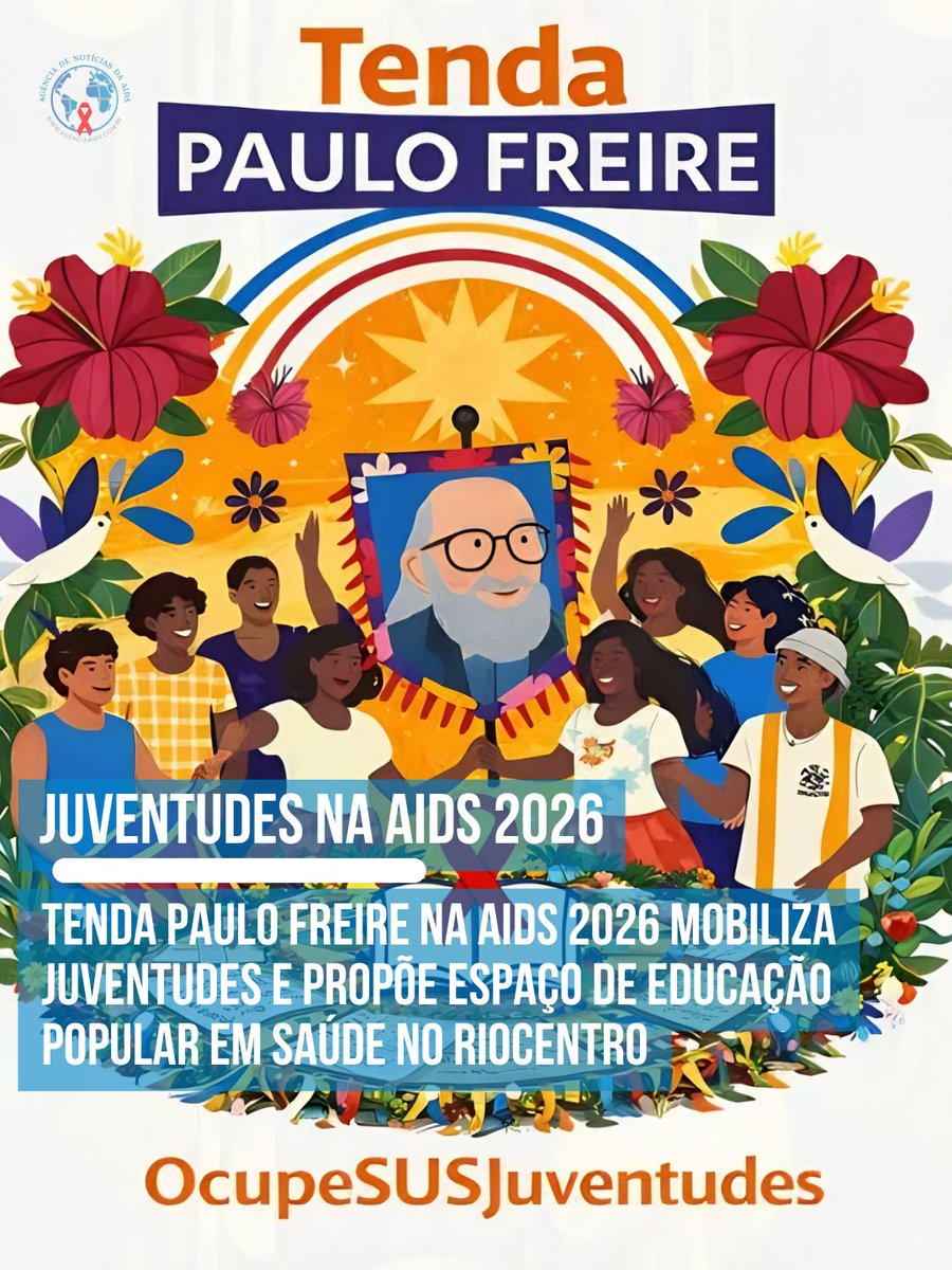agenciaaids's tweet photo. Tenda Paulo Freire na Aids 2026 mobiliza juventudes e propõe espaço de educação popular em saúde no Riocentro. https://t.co/zszr5EcTBX https://t.co/CcJjV8KykA