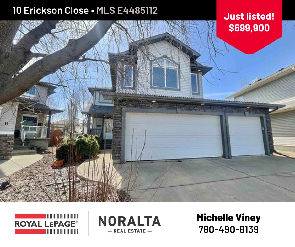 10 Erickson Close/$699,900/Michelle Viney
royallepagenoralta.ca/listings/166-e…
#RLPlistings