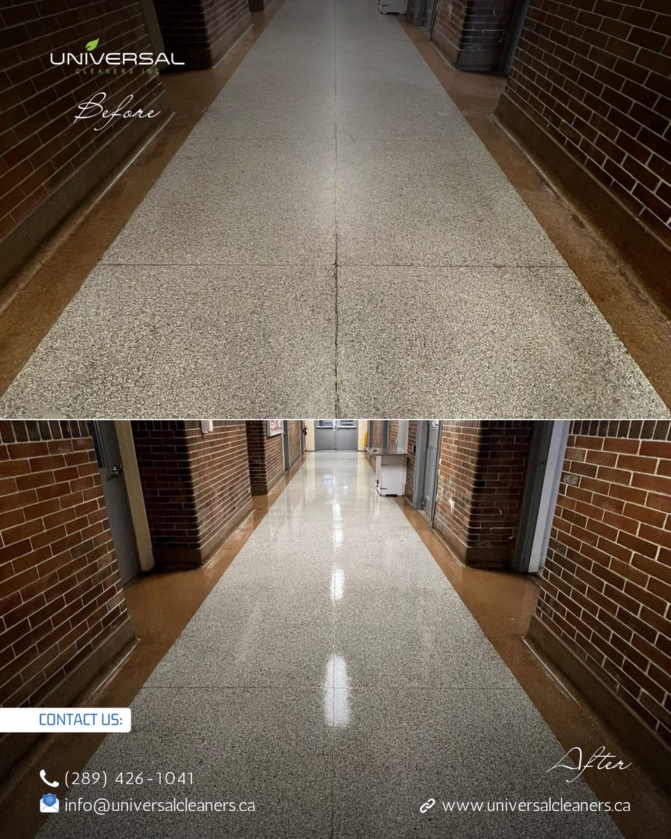 Unvrsl_Cleaners's tweet image. BEFORE ➞ AFTER |  Floor Scrub &amp;amp; Wax ✨ 

This service removes built-up dirt, residue, and restores the original look.

Contact us at 
📞 289-426-1041
📧 info@universalcleaners.ca
🔗 universalcleaners.ca/floor-strip-po…
•
•
•
#UniversalCleanersInc #BeforeAndAfter #ProfessionalCleaning