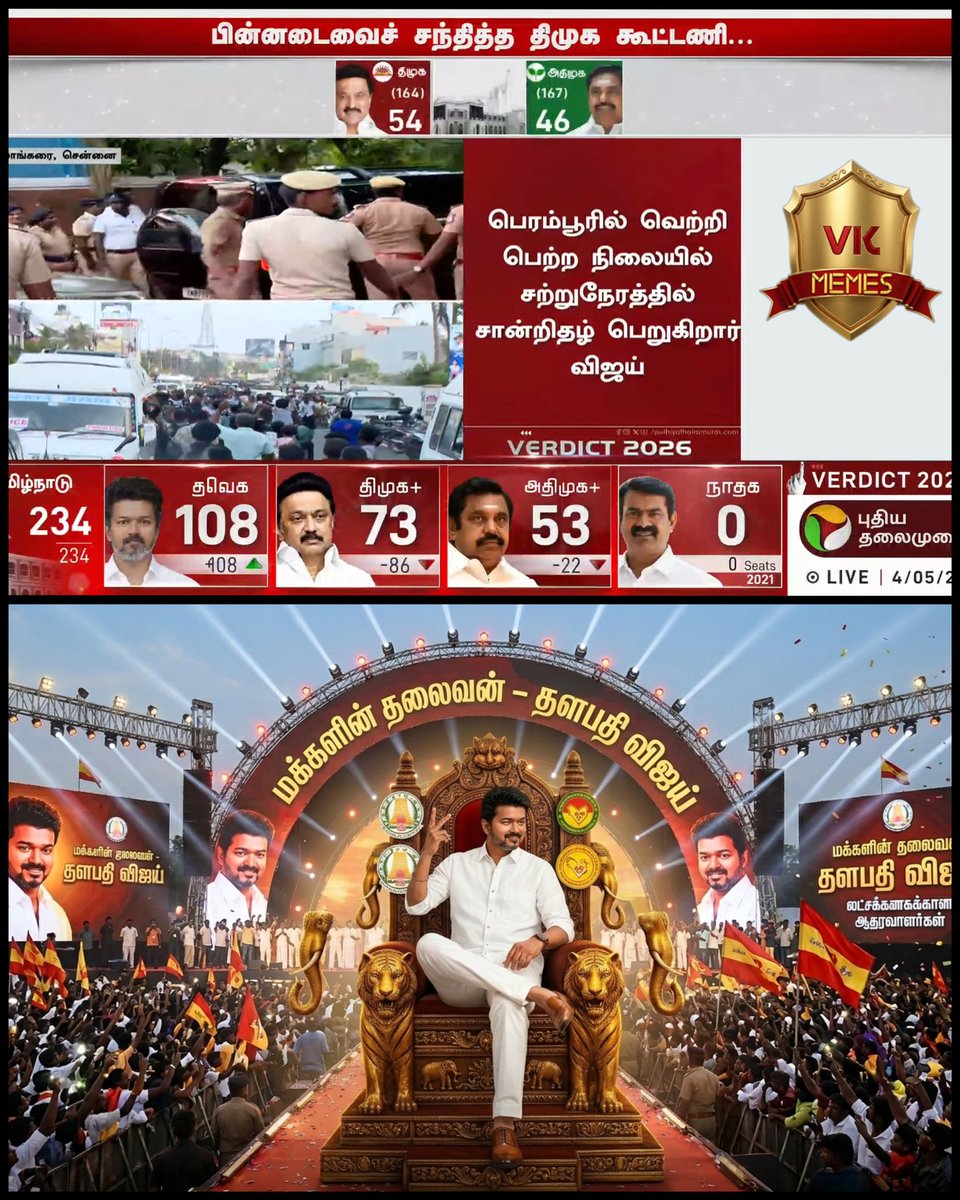 VigneshKunique's tweet image. My hearty wishes to our beloved #Chief #Minister sir 😍😍😍😍😍😍😍😍 @TVKVijayHQ nailed it to the coreeee... Nee cm aayitu Yenga poreeyo illayo 1st placeaa karur polaa poi paaru 40 veetukum po ippo unna yendha vennaiyum onnum panna mudiyathu avangala anga poi paaru appo thaan