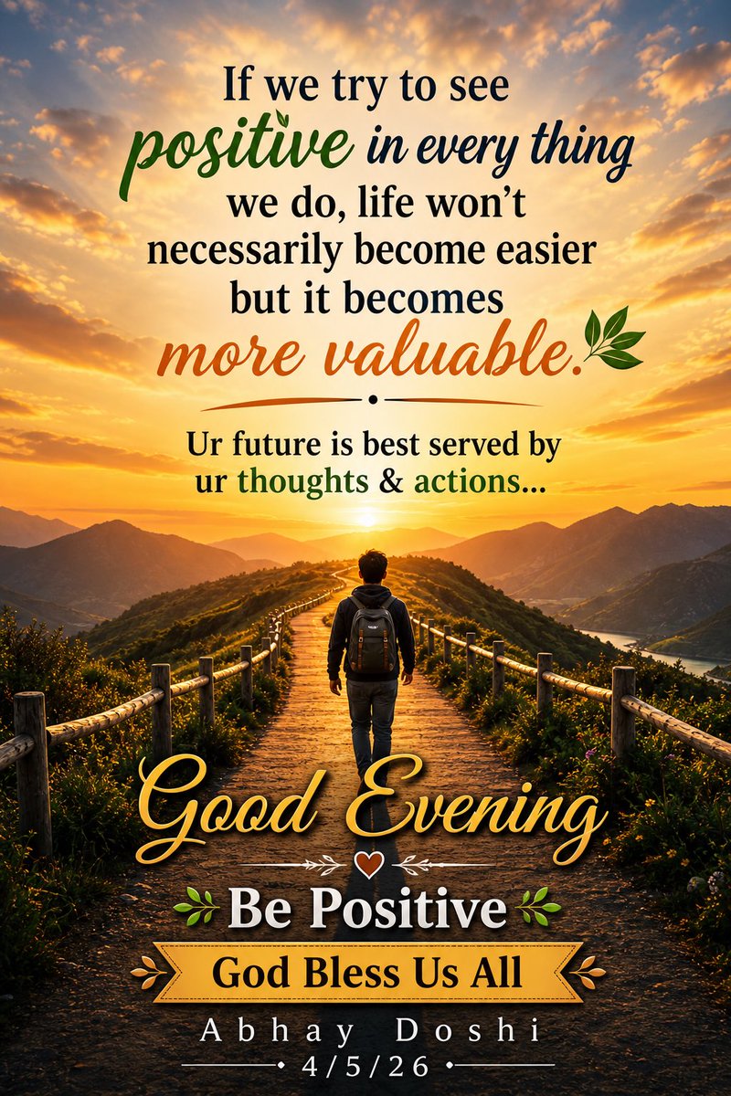 #abhayddoshi #goodthoughts #bepositive