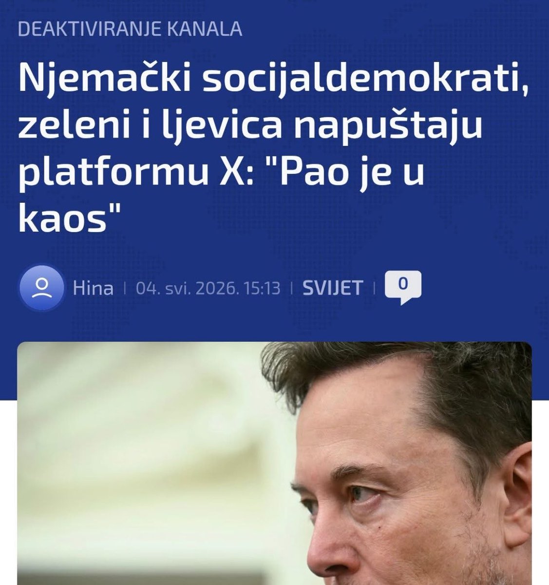 Odlaze najbolji od najboljih. A taman mi je tamo krenio rast broj pratitelja. Valjda su samo ustase ostale.