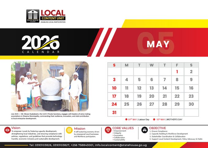 RwabugiriJ56210's tweet photo. #NewMonth #MoreBlessings
Happy New Month! Welcome to May 2026. May this month overflow with blessings, good health, and unstoppable progress. May your goals be achieved and your dreams take flight.
#LocalContentUg @SH_LocalContent https://t.co/bsiVdWia2E