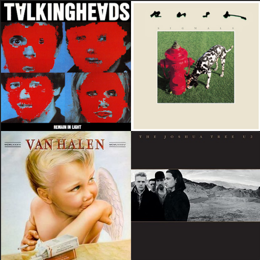 musicalvagabond's tweet image. which of these 80s albums do you like most?
🎸🎹🎤🥁  #NowPlaying #TalkingHeads #Rush #VanHalen #U2