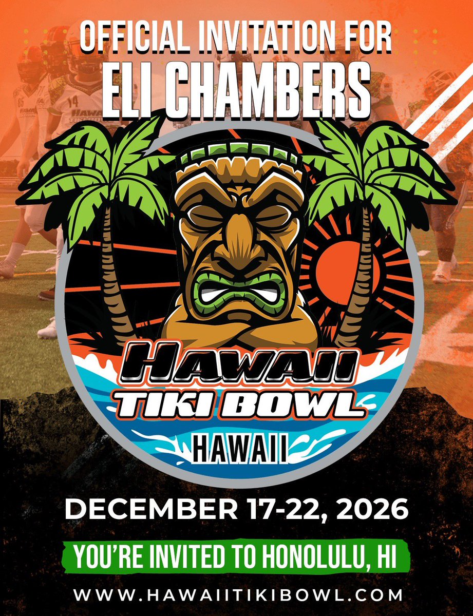 EliChamber82029's tweet image. Thank you @HawaiiTikiBowl for the senior bowl invite can’t wait to showcase my talent @CoachD_Dillard 
@piedmontHighBC @PiedmontFB_25 @UCHOOPS