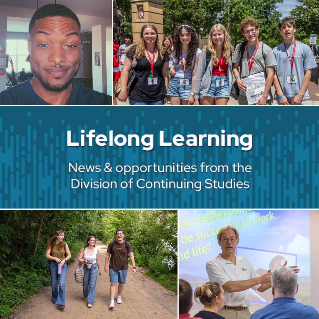 UWContinStudies's tweet photo. Everyone’s journey is different, but all #Badgers have one thing in common: They never quit! 

Returning to college at 51 🎓
Preparing for college as a teen 💪
Getting ahead with summer courses 😎

See their stories in the Lifelong Learning newsletter: https://t.co/DqYaYsGIJe https://t.co/XlR5F4XUzW