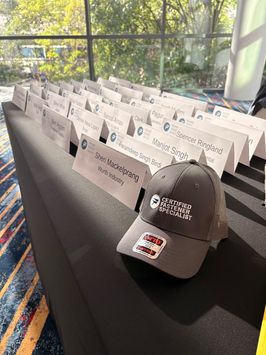 FastenerSchool's tweet photo. Right this way → Fastener Training Week in Charlotte is happening now. Welcome students!

https://t.co/Qlo94vjGLe
#Fasteners #FastenerTraining
Sponsored by @BhamFast https://t.co/WOMcwuTWQS