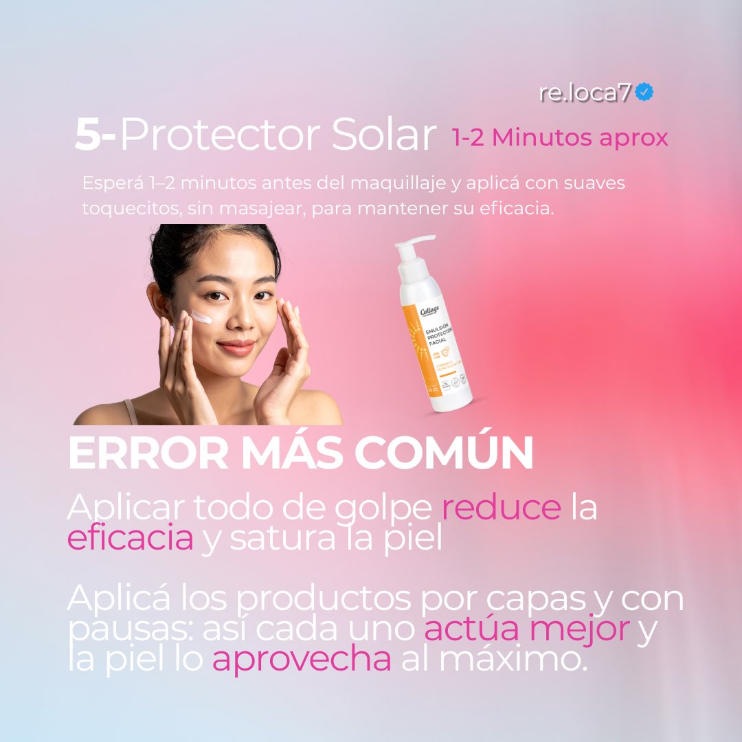 Reloca07's tweet image. ⏳✨ ¿Sabías que esperar entre cada paso hace TODA la diferencia en tu rutina?

Tu piel necesita tiempo para absorber 💧 y aprovechar cada activo 💖

Menos apuro = más resultados 🔥

#ReLocaMayorista #SkincareTips #BeautyHacks #BeautyTips