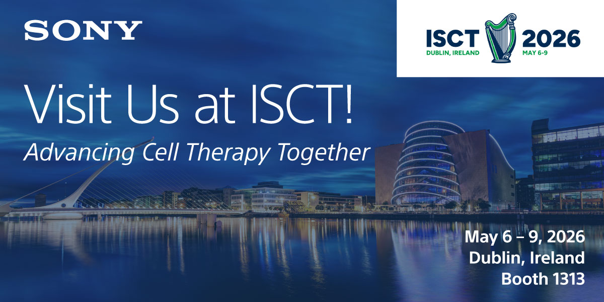 SonyBiotechInc's tweet photo. Building your #ISCT2026 agenda?

Find us at Booth 1313 to discover our latest innovations in clinical-grade #CellAndGeneTherapy manufacturing.

Explore the #CGX10 Cell Isolation System and advanced automation designed to enhance consistency, scalability, and control. https://t.co/PEouI5WkL2