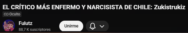 monstracks_'s tweet photo. Ojo, el video del Fulutz sobre Zukistrukiz no fue borrado, solo esta oculto, lo digo porque me sigue apareciendo en mi historial y puedo verlo, y porque sigue publicado aqui en su perfil de X/Twitter. https://t.co/pqVtU3XATe
