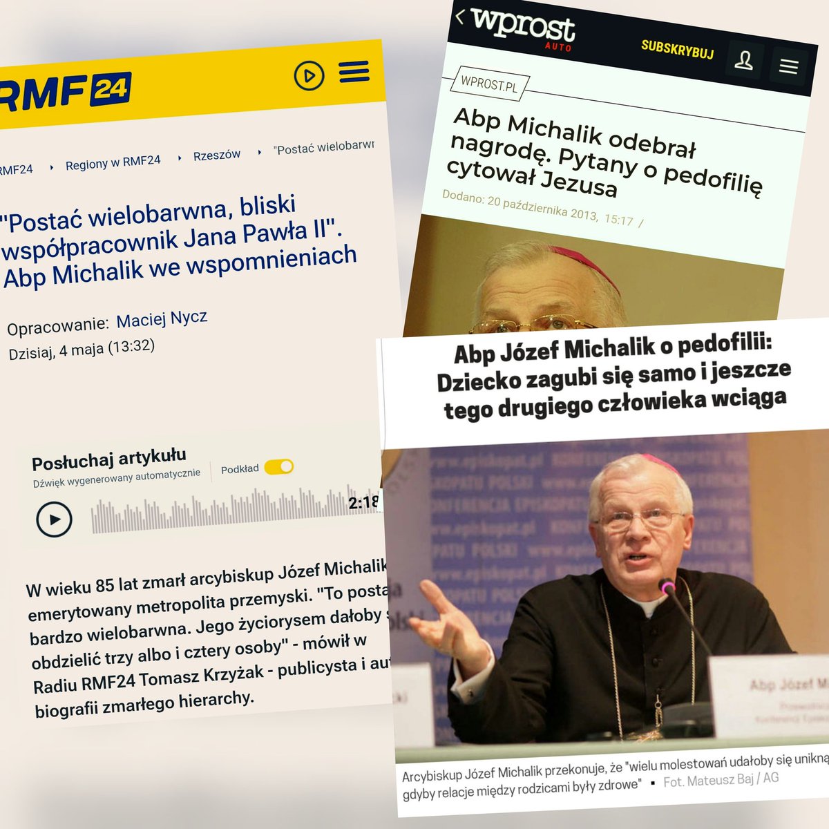 Norberto_BCN's tweet photo. @VaticanNewsPL Cytując @TKrzyzak: "postać bardzo wielobarwna. Jego życiorysem dałoby się obdzielić trzy albo i cztery osoby" - faktycznie. 
Ze trzech albo czterech dzbanów.
Oskarżał dzieci o uwodzenie księży.

Sit ei terra gravis.- niech mu ziemia ciężką będzie. 

#Michalik #Episkopat #KEP https://t.co/JBoXSmAFek