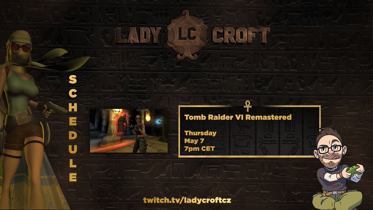 Ladycroftcz's tweet image. One stream this week only! 🕖 

Thursday, May 7 at 7pm CET - we're taking Lara to Prague in Tomb Raider VI Remastered. Brother Obscura is done, the streets of Prague await. Also: streams move from 4pm to 7pm CET from now on! twitch.tv/ladycroftcz 

#TombRaider #LaraCroft