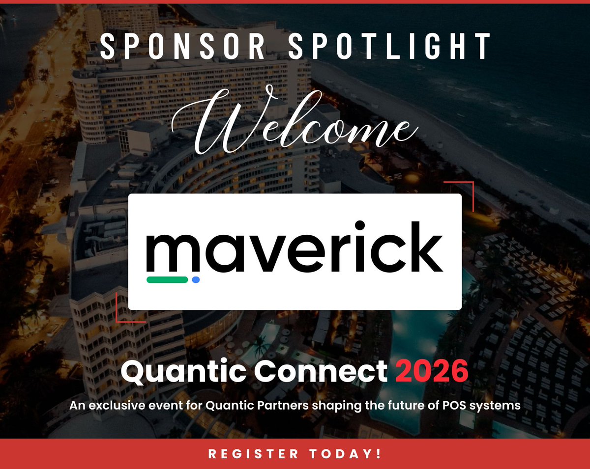 QuanticPOS's tweet photo. We are pleased to welcome Maverick Payments as a silver sponsor of Quantic Connect 2026. 

Looking forward to an incredible event filled with innovation and networking. 

https://t.co/iMkbxwpM1q

#quanticconnect2026 #MaverickPayments #FinTech #PaymentSolutions #POS https://t.co/JNKnTsCmCS